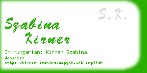 szabina kirner business card